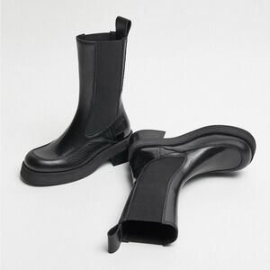 Miista Black Combat & Moto Boots